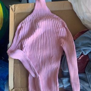 Pink size 6-8 cotton turtle neck by Apostrophe